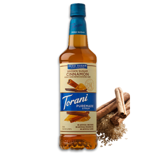 Torani Puremade Zero Sugar Brown Sugar Cinnamon Syrup, 25.4 Fl. Oz, 750 mL
