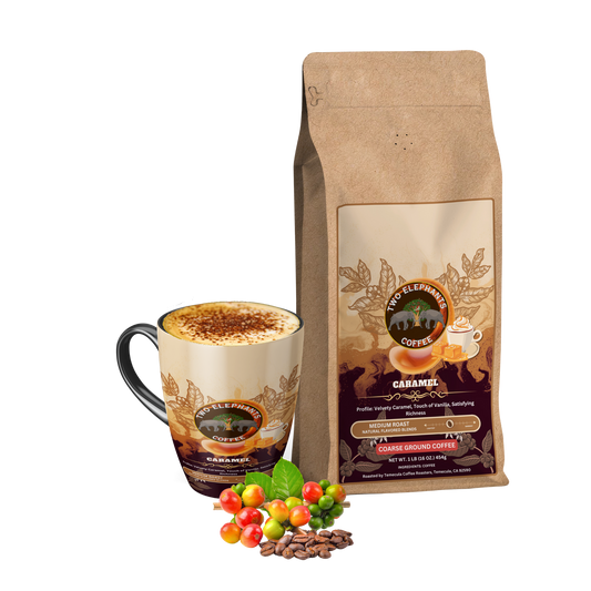 Caramel - Medium Roast - Coarse Ground Coffee - NET WT. 1lb (16 oz. 454g) Bag